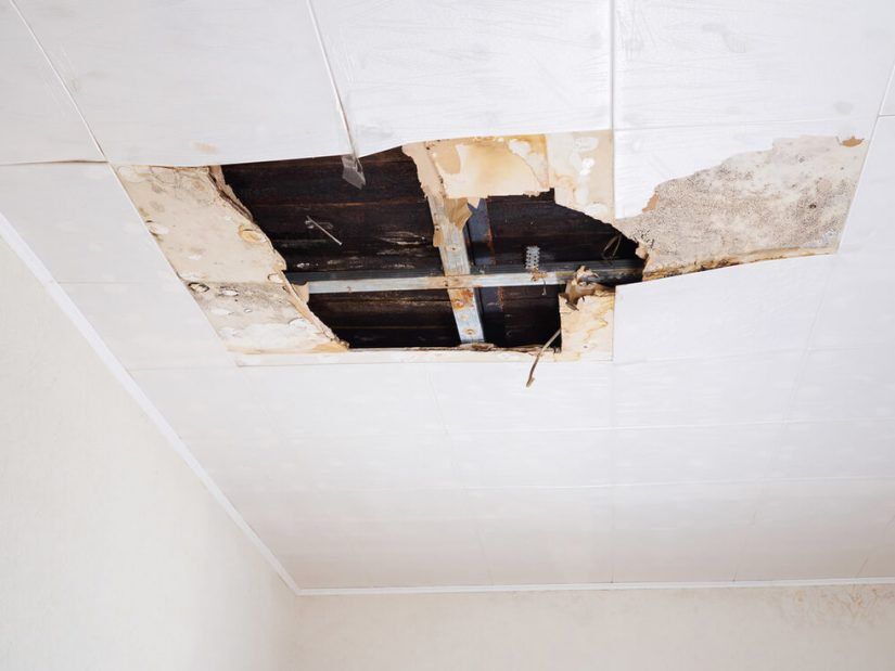 Ceiling with hole